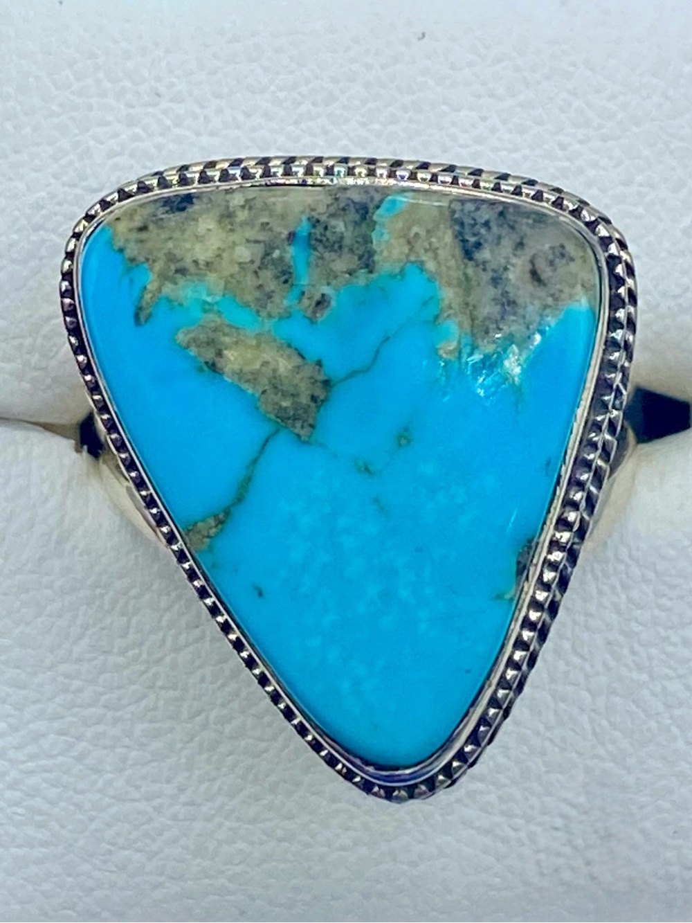 Sterling Silver Turquoise Triangle Ring